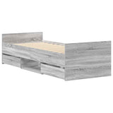 Bed Frame without Mattress Grey Sonoma 90x200 cm 3203808