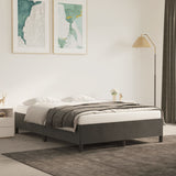 Bed Frame without Mattress Dark Grey 135x190 cm Double Double Velvet 349882
