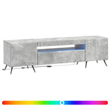 LED TV Cabinet Concrete Grey Engineered Wood 897568