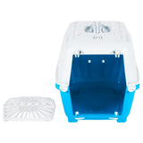 Pet Carrier White and Blue 48x31.5x33cm Polypropylene 172216