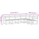 Garden Sofa Set Natural wood Solid Douglas wood Large Modular 3217018