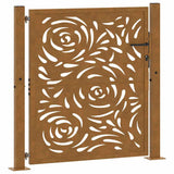 Garden Gate 100x100 cm Weathering Steel Flame Design 4100994