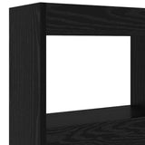 Headboard Black Oak 120 x 17 x 102 cm Engineered Wood 869113