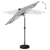 Garden Parasol with LED Lights and Base 200 x 300 cm Polyester 42036247