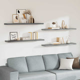 Floating Wall Shelves 4 pcs Grey 120x23.5x3.8 cm MDF 323864