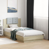 Bed Frame without Mattress Sonoma Oak 75x190 cm Small Single 3209977