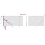 Chain Link Fence Green 1,4x10 m 153907