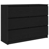 Sideboard Black Oak 100x35x76 cm Engineered Wood 3328499