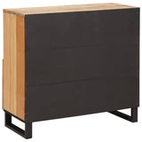 Sideboard with Storage Brown 80 x 33 x 75 cm Solid Mango Wood 4018071