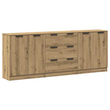 Sideboards 3 pcs Artisan Oak 60x30x70 cm Engineered Wood 3329226