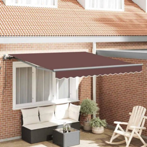 Automatic Retractable Awning Brown 300x250 cm 3310203
