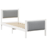 Bed Frame with Headboard Light Grey 80 x 200 cm Fabric 878363
