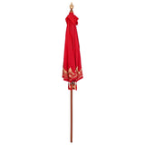 Balinese Parasol Red 215 x 215 x 260 cm Cotton and Wood 42006459