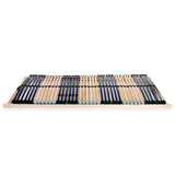 Slatted Bed Bases without Mattress 2 pcs with 42 Slats 90x200 cm 3051434