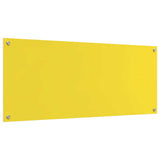 Kitchen Backsplash 2 pcs Yellow 120 x 50 cm Tempered Glass 3415516