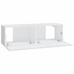 Wall TV Cabinets 2 pcs White 100x30x30 cm Engineered Wood 804544