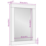 Bathroom Mirror Black Solid mango wood, Glass Medium 358351