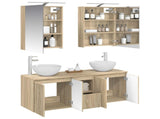 Bathroom Cabinet Set 5 pcs Sonoma Oak Engineered Wood 3406353