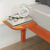 Bed Frame with Side Tables Wax Brown 140 x 220 cm 873249