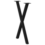 Dining Table Legs X-Shaped 2 pcs Black 57x cm Steel 4012912
