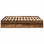 Bed Frame without Mattress Old Wood 200x200cm Engineered Wood 3328869