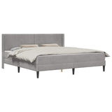 Bed Frame with Mattress Light Grey 180 x 200 cm Velvet 3415247