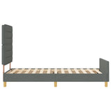 ZNTS Bed Frame Dark Grey 100x200 cm Fabric 3344628