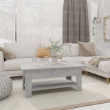 Coffee Table Concrete Grey 102x55x42 cm Engineered Wood 810257