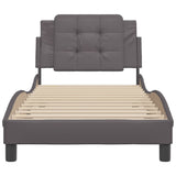 Bed Frame without Mattress "Zadar" Grey 80x200 cm Faux Leather 3208145