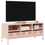 ZNTS TV Cabinet Pink 101.5x39x43.5 cm Cold-rolled Steel 851323