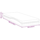 Mattress White and Black 90 x 190 cm Gel-Infused Foam 4106349