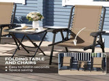 Three-Piece Garden Table and Chair Set - Khaki T3398P323813