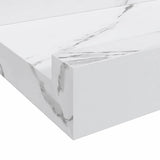 Wall Shelf 4 pcs White Marble 115 x 9 x 3 cm Engineered Wood 42020030