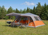 Family Tent with Roof Grey and Orange 305 x 275 x 190 cm 42028709