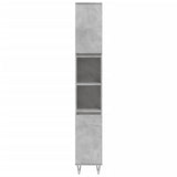 ZNTS 3 Piece Bathroom Cabinet Set Concrete Grey Engineered Wood 3187793