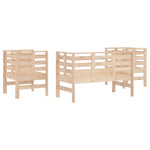 ZNTS 3 Piece Garden Lounge Set Solid Wood Pine 825142