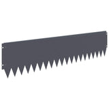 Lawn Edging 10 pcs 103 x 25 cm Steel Anthracite 8008396