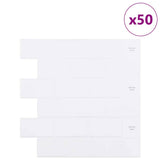 Subway Tile 50 pcs White 30.5 x 30.5 cm Polyurethane and PET 42021217