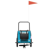 Pet Bike Trailer Blue and Black Oxford Fabric and Iron 93890