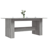 ZNTS Dining Table Grey Sonoma 180x90x76 cm Engineered Wood 838193