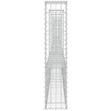 U-shape Gabion Basket with 8 Posts Iron 860x20x100 cm 151281
