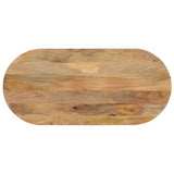 Table Top 90x40x2.5 cm Oval Solid Wood Mango 370123