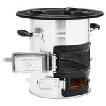 Camping Wood Stove Silver 51.5x35x30.5 cm Stainless Steel 319442