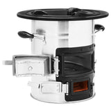 Camping Wood Stove Silver 51.5x35x30.5 cm Stainless Steel 319442