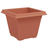 Plant Pots 6 pcs Brick Red 38 x 38 x 30 cm Plastic 3403295