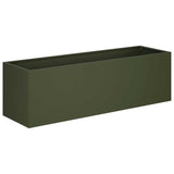 Garden Planter Olive Green 100 x 30 x 30 cm Cold-rolled Steel 8005224