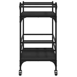 Kitchen Trolley Black 82x40x78.5 cm Engineered Wood 842361