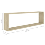 ZNTS Wall Cube Shelf 4 pcs Sonoma Oak 100x15x30 cm Engineered Wood 807089