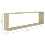 ZNTS Wall Cube Shelf 4 pcs Sonoma Oak 100x15x30 cm Engineered Wood 807089