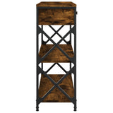 Console Table Smoked Oak 75x28x75 cm Engineered Wood 834197